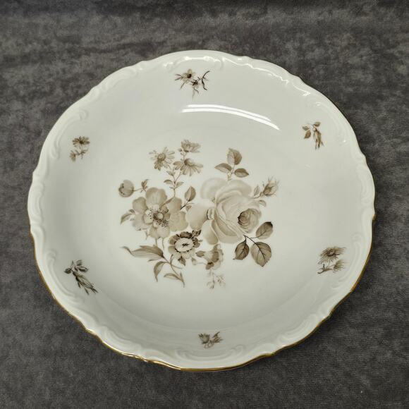 Mitterteich Bavaria Charming Barbara Salad Dessert Floral Design Plate 10153 66 - Picture 2 of 7